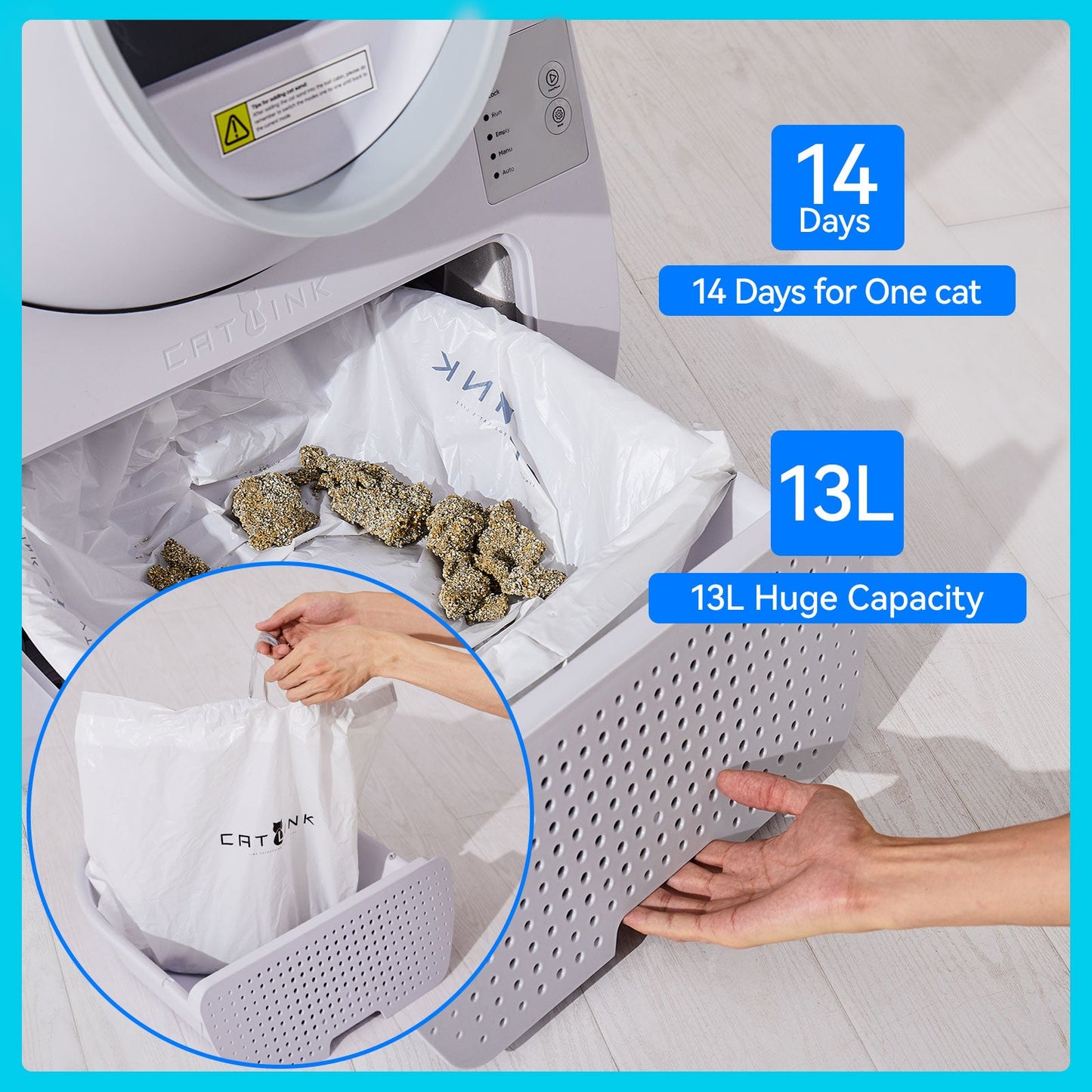 CATLINK Self Cleaning Litter Box - Scooper Young Pro-X Ramp Set